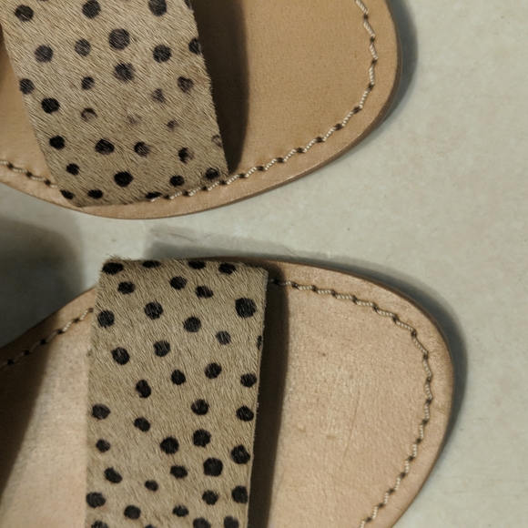 Calf hair slides sandals size 7 NWOT - Picture 4 of 9